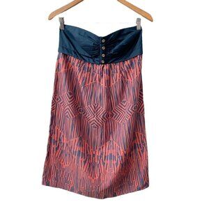 Twelfth Street by Cynthia Vincent Strapless Silk Printed  Dress Women's Size 4